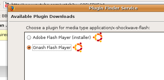 Choose flash plugin